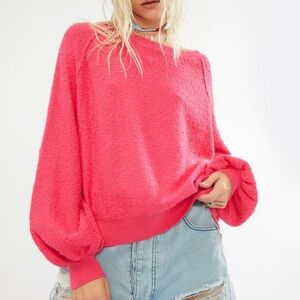 Free People Pink Found My Friend Pullover Sweater